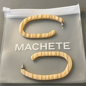 Machete Large Earrings New Cream